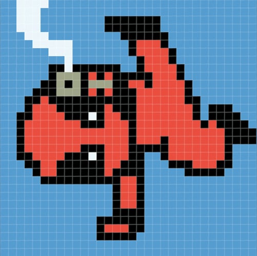 Image of Deadpool 8 bit (Stitch pattern)