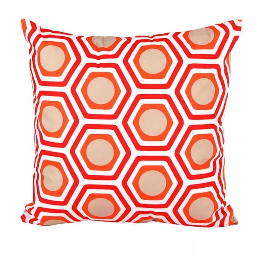 Image of The Orange Polygon Cushion Cover (45cmx45cm)