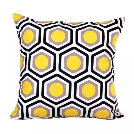 Image of The Yellow Polygon Cushion Cover (45cmx45cm)