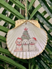 Image 1 of Doggie Scallop Shell Ornament
