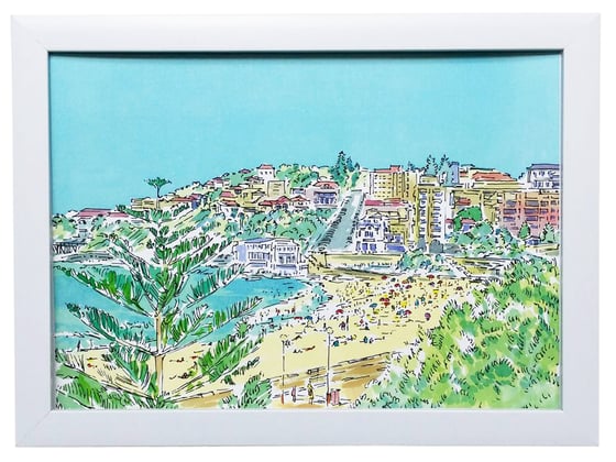 Image of Coogee Beach Watercolour Art Print