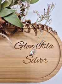 Image 1 of Tiny Bubble Gemstone Heart Necklace 