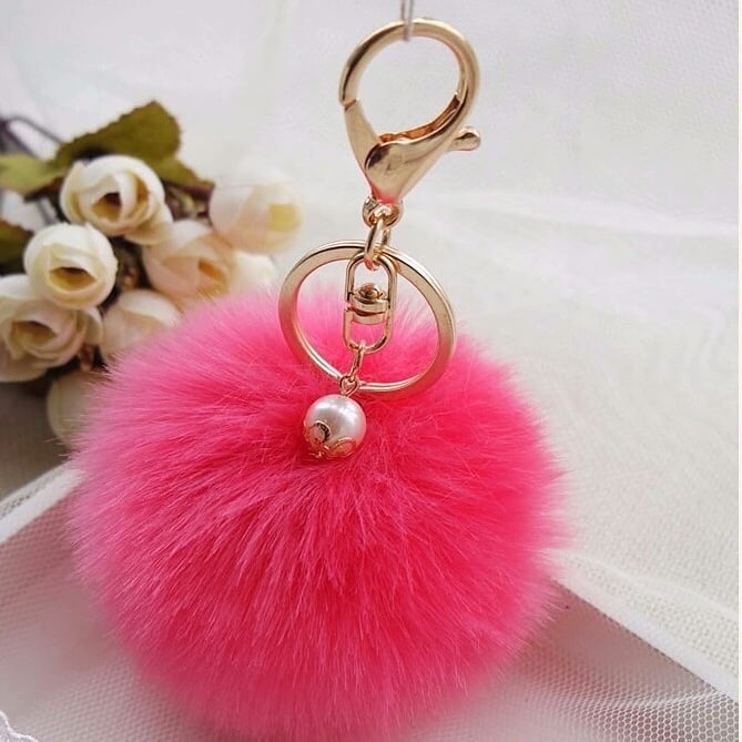 Image of Fur Pompom Keychains