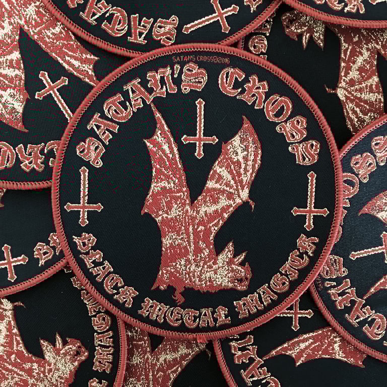 SATANS CROSS WOVEN PATCH