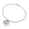 Personalised small sterling silver circle bracelet