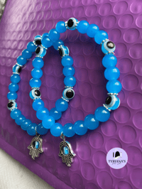 Image 4 of Evil Eye 🧿 Bracelet With 🪬 Charms