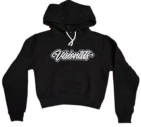 Image of The Visionists Black Crop Top Hoody