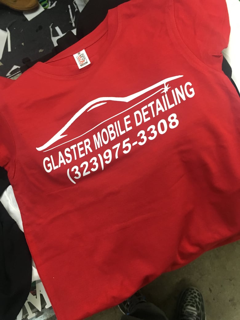 Image of Red Glaster Detailing Tee