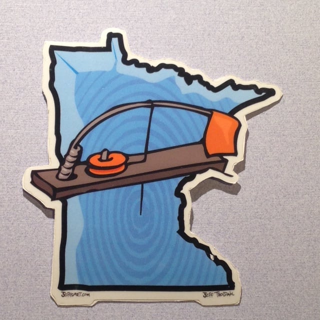 Minnesota Tip Up Sticker - 2 Total