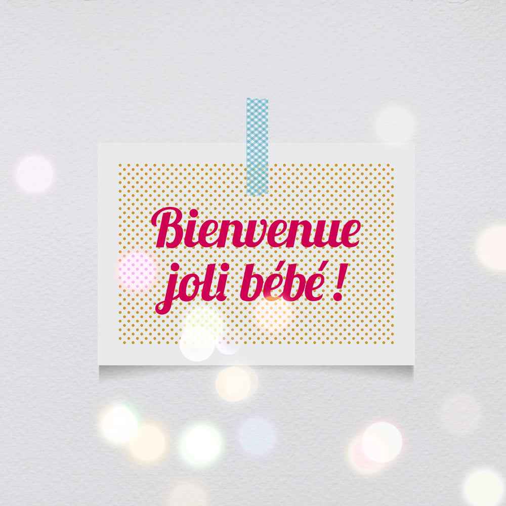 Image of Cartes-postales Bienvenue joli bébé !