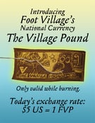 Image of THE VILLAGE POUND currency (patches!!!)