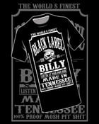 Image of BLACK LABEL BILLY "XXX PROOF" SHIRT