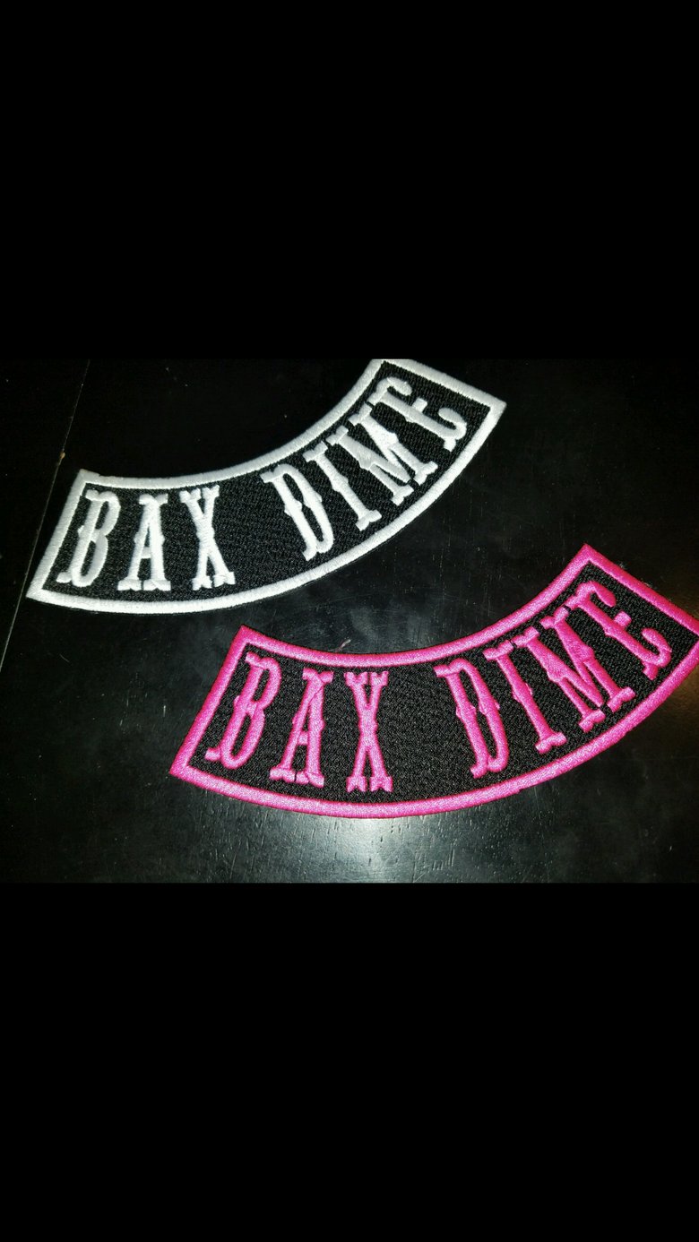 Image of Bax Dime rocker (patch with iron on option)