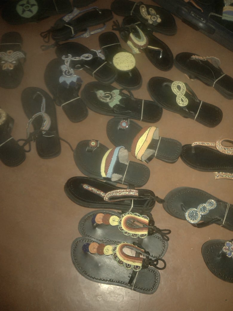 Image of Hand-made African leather shoe