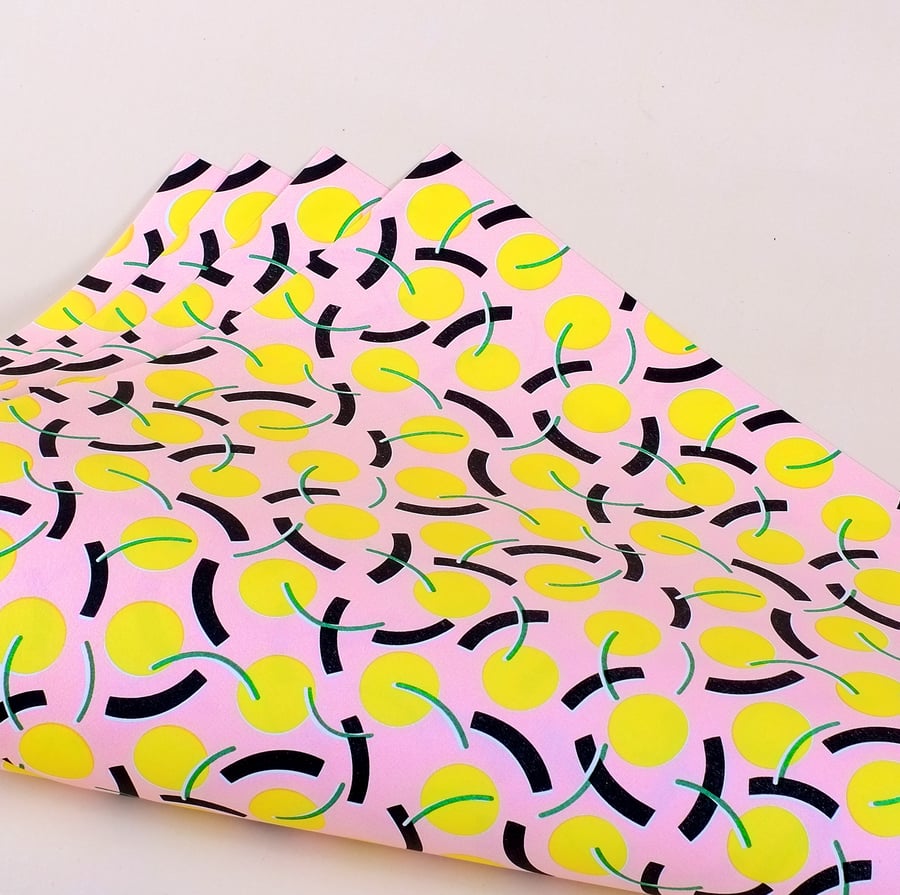 Image of Swimming Eggs Riso Printed Wrapping Paper 