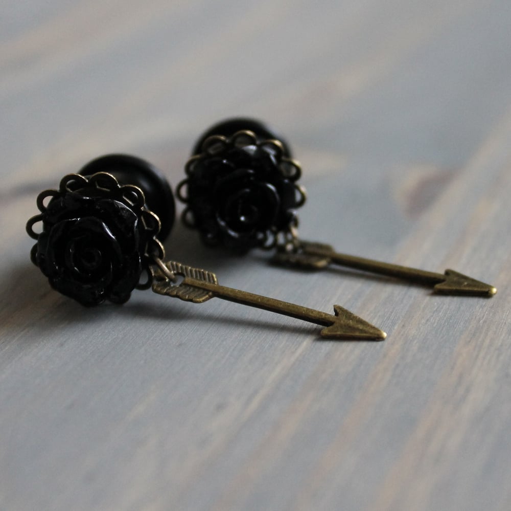 Image of Bronze Arrow Dangle Plugs