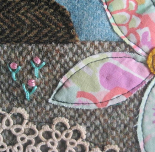 Image of 'Flowers on the Machair' Tweed Collage