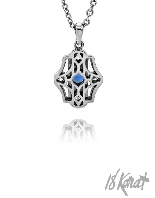 Barbara's Sapphire + Diamond Pendant - 18Karat Studio+Gallery