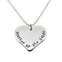 Personalised love heart sterling silver necklace