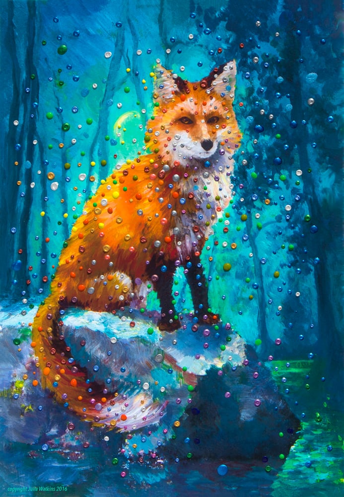 Image of Forest Fox Energy Painting