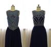 Charming Navy Blue Long Beaded Prom Dress 2017, Prom Gowns, Party Dresses