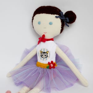Image of Doll Matilde - Ballerina with a cat