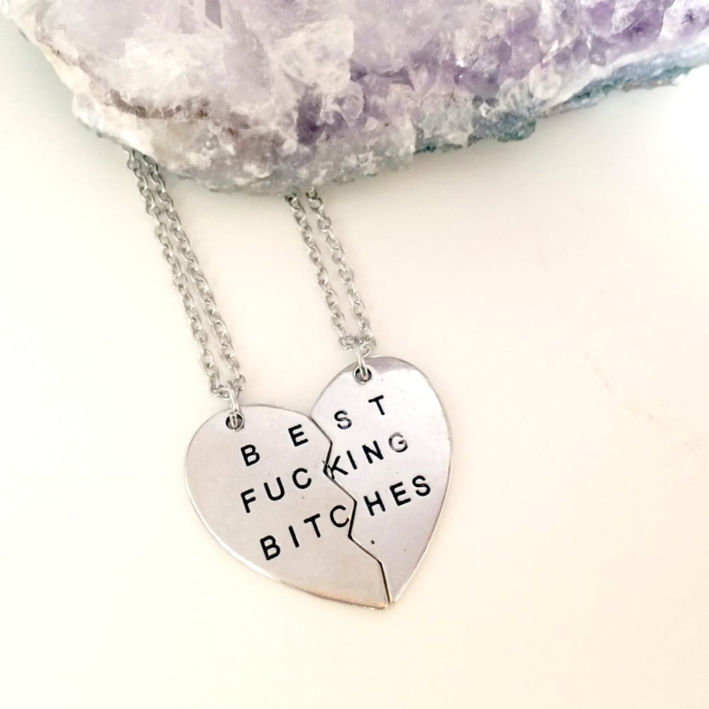Image of Best Fucking Bitches Best Friend Necklaces