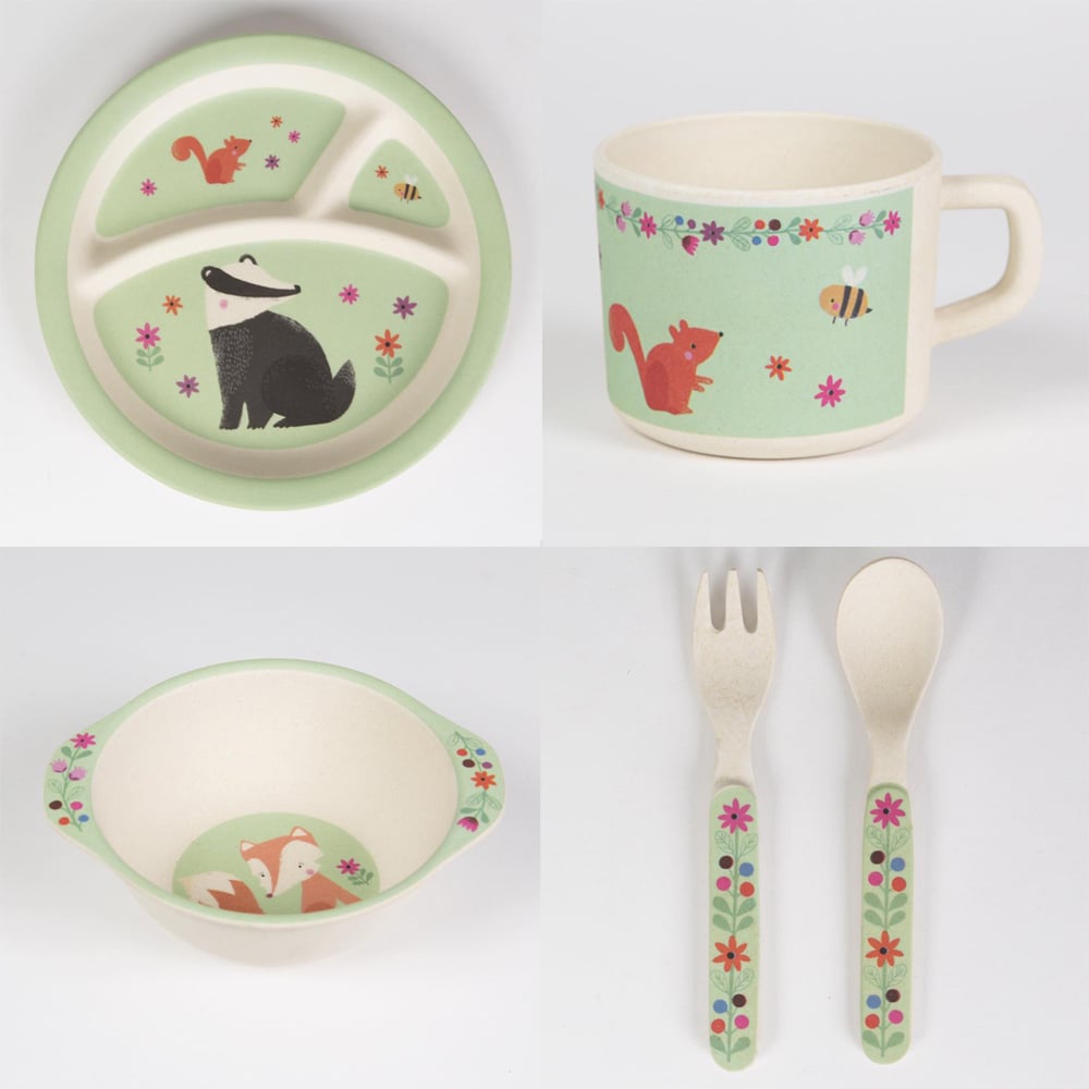 Image of Sass & Belle Woodland Friends Complete Eatware Set
