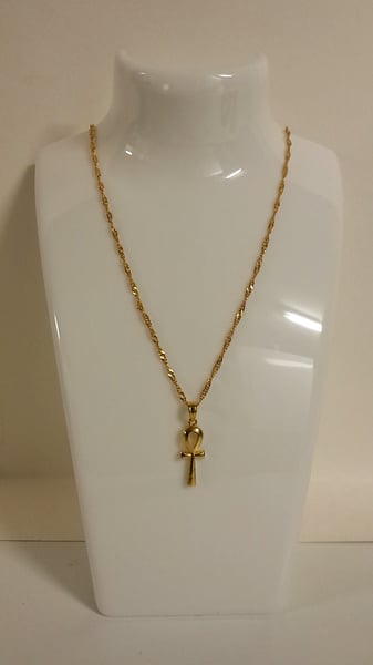 Image of 22k Gold Ankh of Life Necklace