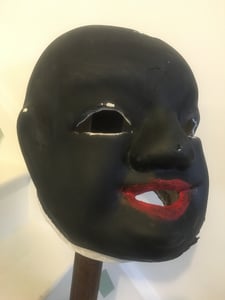 Image of Vintage French paper Mache carnival Théâtre head