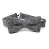 Charcoal Chambray Kids Bow Tie