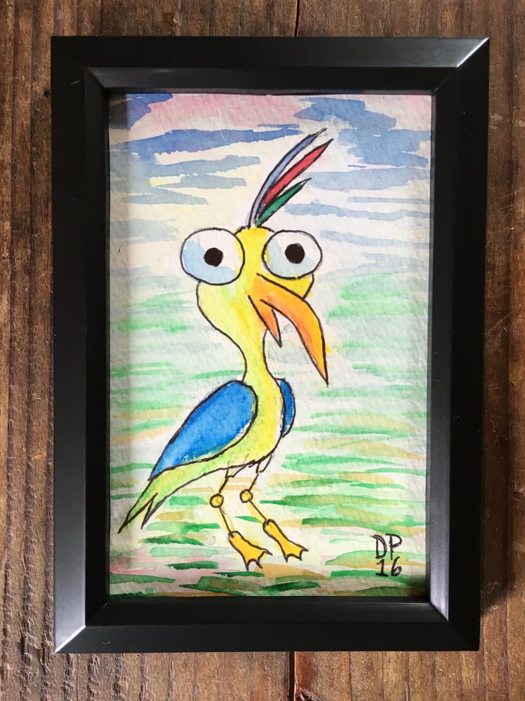 Image of Bird #3- One of a kind original watercolor painting by Dan P.