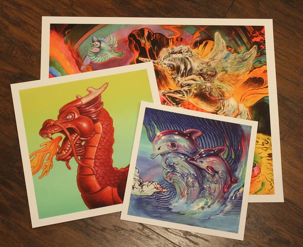 Image of Bundle of three prints // Dragon's Breath, Paradise Lost, Dolphin Crest