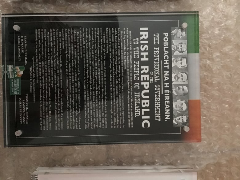 Image of 1916 leaders proclamation picture block