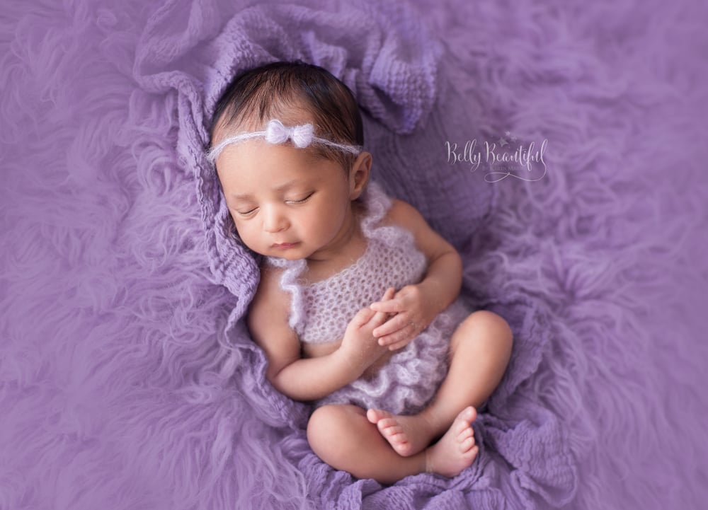 Image of Newborn Dainty Mohair Bow Tiebacks