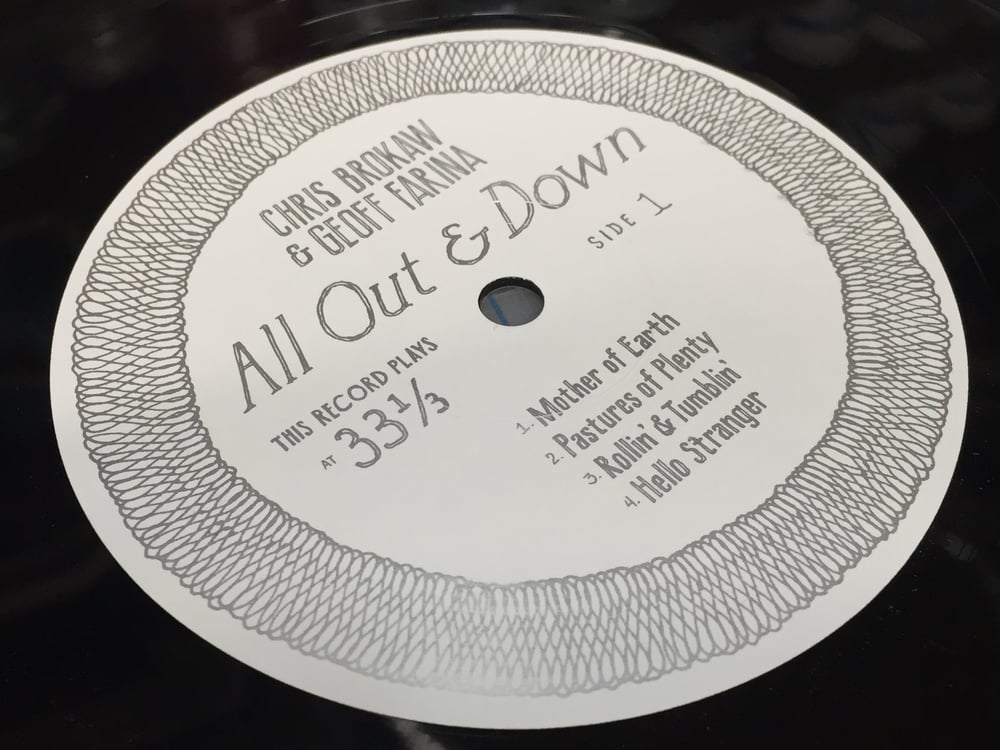 Chris Brokaw & Geoff Farina "All Out & Down" 12" LP (LL-LP-005) • Vinyl Record