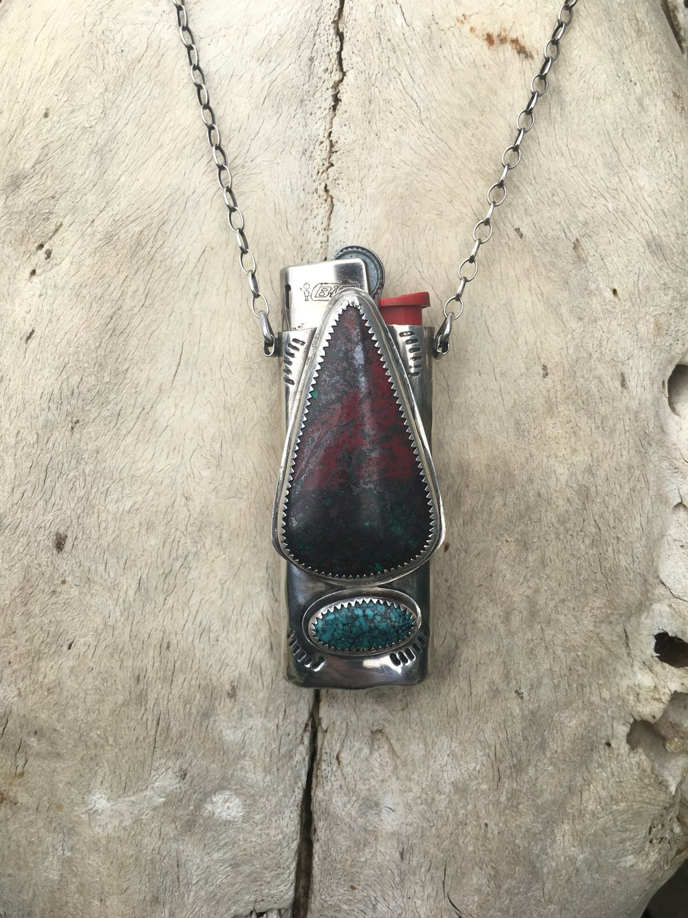 Image of SONORA SUNRISE AND TURQUOISE MINI LIGHTER NECKLACE