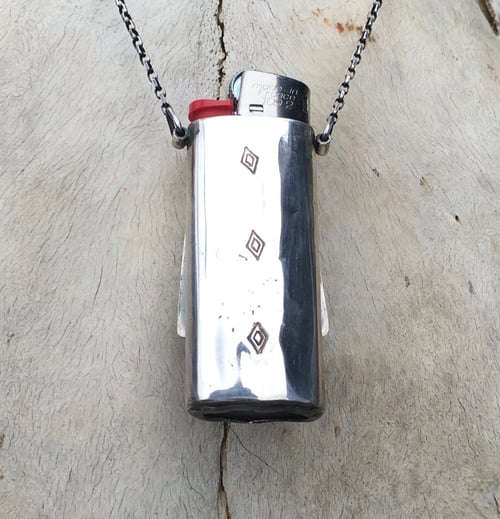 Image of RED SONORA SUNRISE AND TURQUOISE MINI LIGHTER NECKLACE