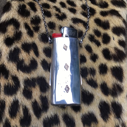 Image of RED SONORA SUNRISE AND TURQUOISE MINI LIGHTER NECKLACE