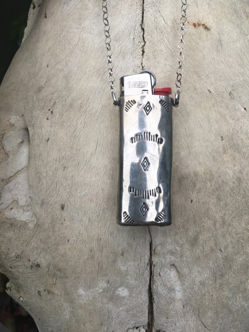 Image of STERLING SONORA SUNRISE AND TURQUOISE MINI LIGHTER NECKLACE