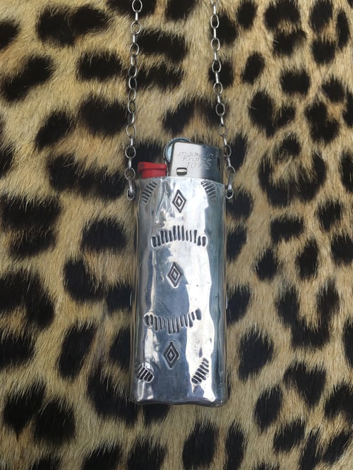 Image of STERLING SONORA SUNRISE AND TURQUOISE MINI LIGHTER NECKLACE