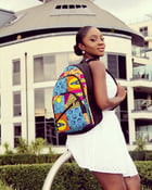 Image of Multi-coloured African print rucksack