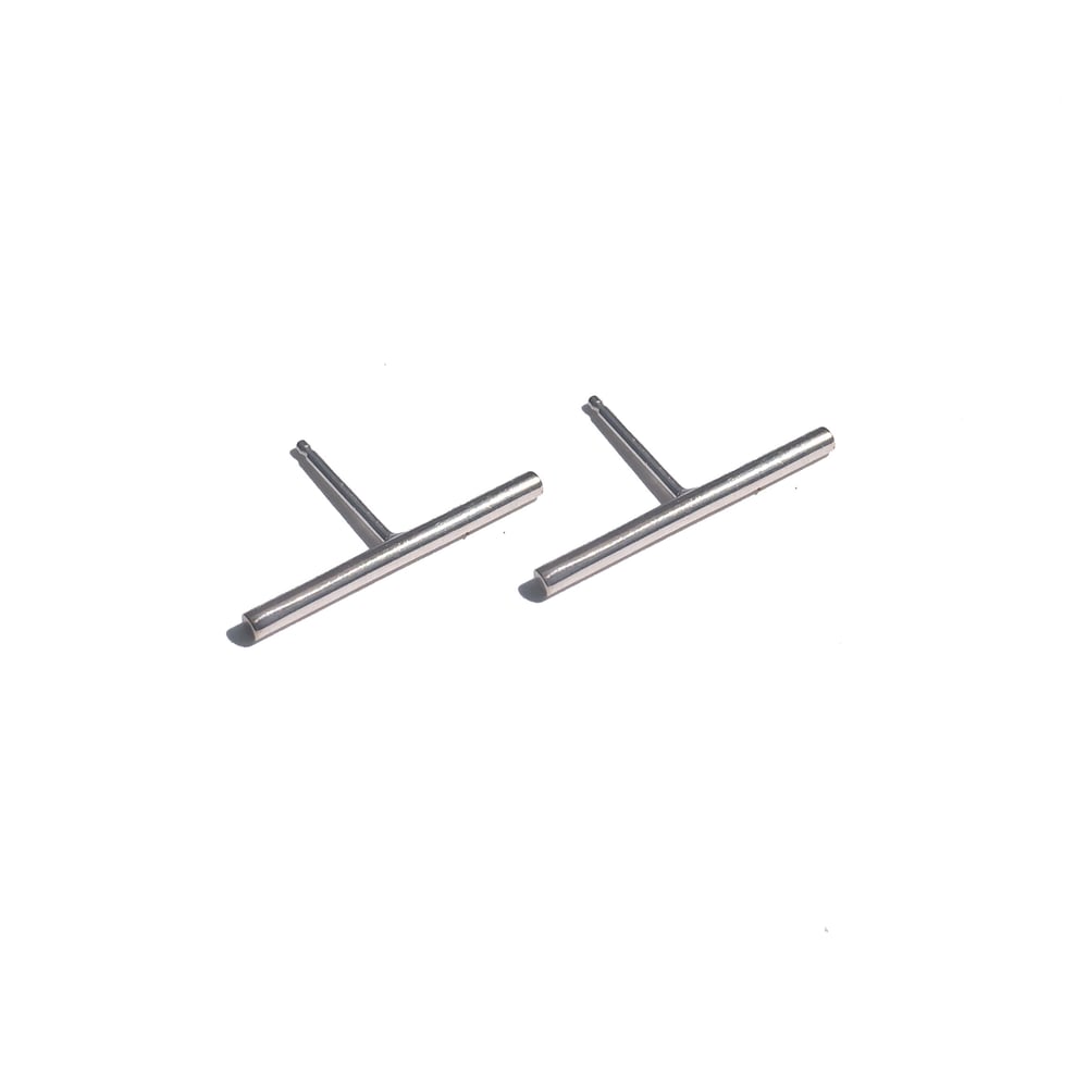 Image of Silver Classic Bar Studs