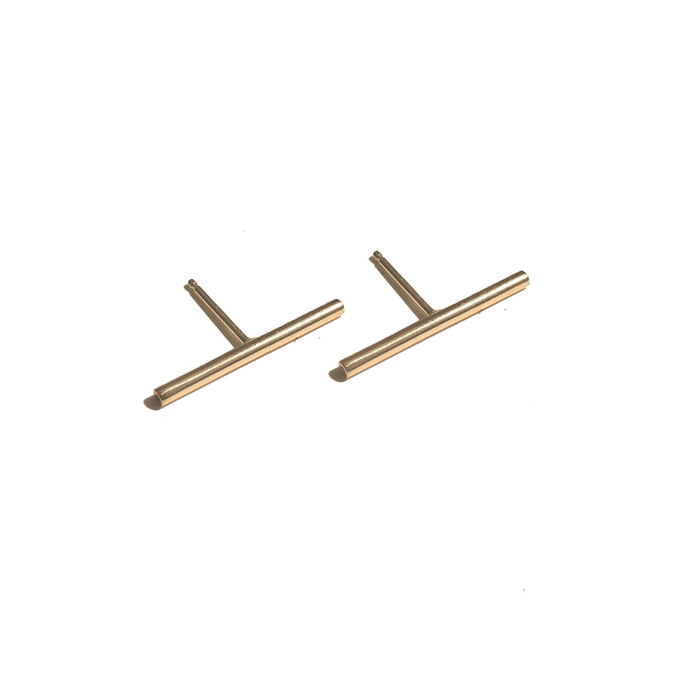 Image of Gold Classic Bar Studs 