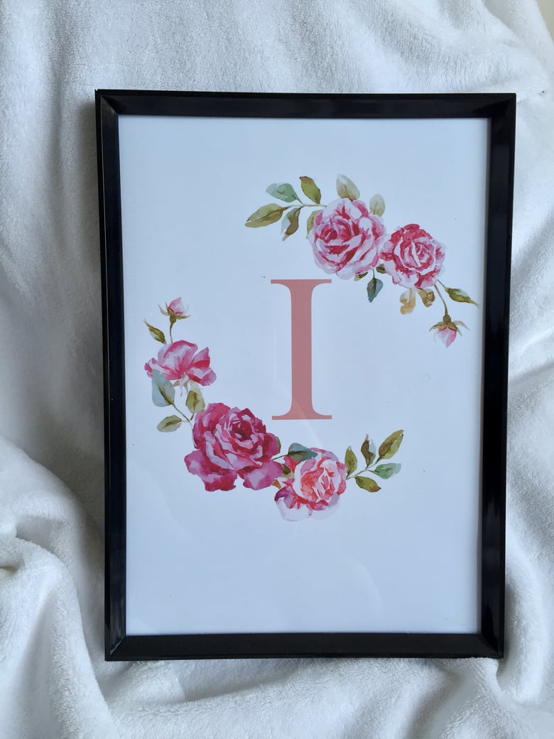 Image of Floral Watercolour Name Initial