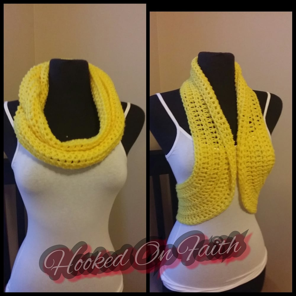 Image of Crochet Vest/Scarf combo in " Sunny Day"