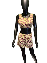 Image 1 of Yellow Leopard Print Pajamas
