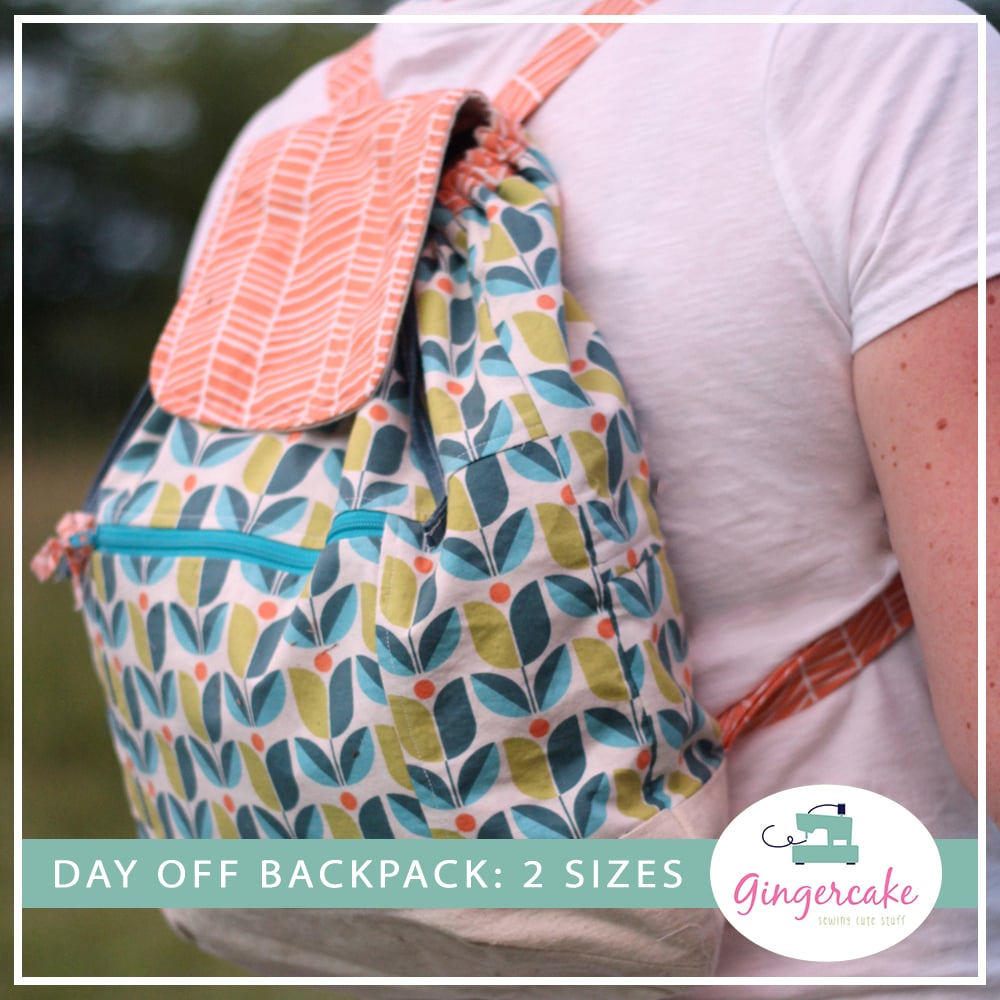 Day Off Back Pack PDF Sewing Pattern Adult and Child Size NEW!!!