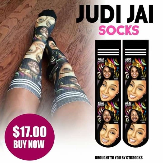 Image of Judi Jai 'Ahead Of My Time' Mixtape Socks