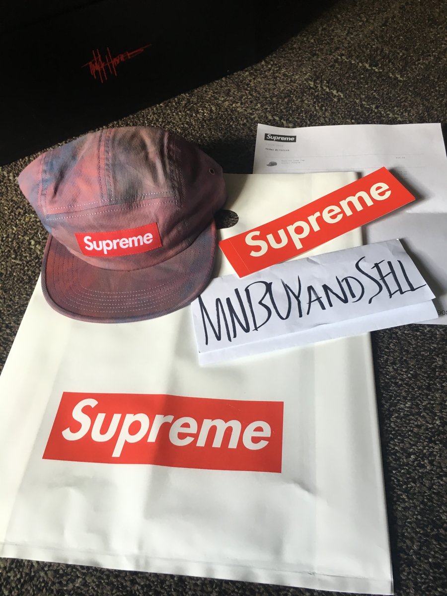 Image of SUPREME MARBLED CAMP CAP PURPLE